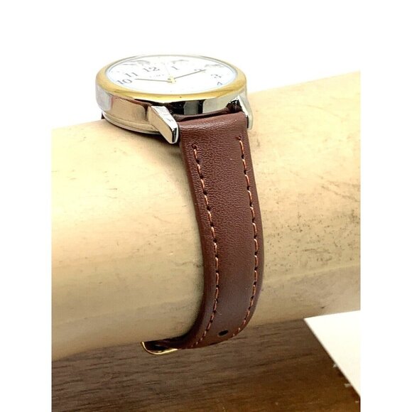 Timex Women's Watch TW2V94800 Quartz Indiglo White Dial Brown Leather St… - Picture 12 of 14